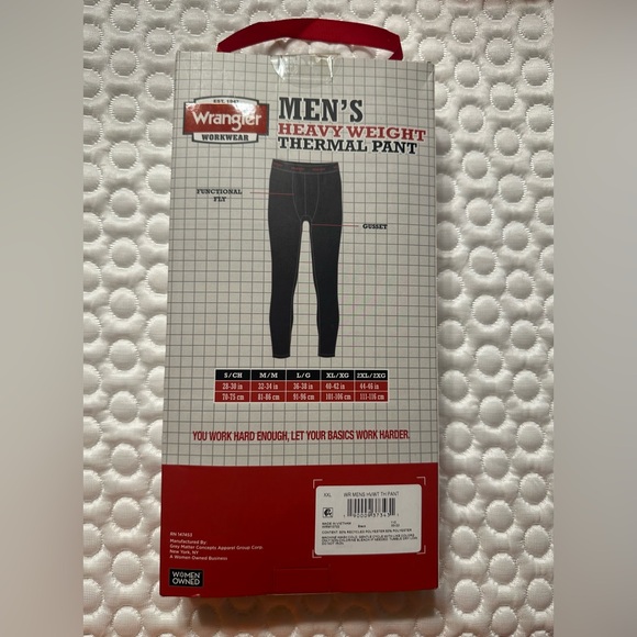 Wrangler Workwear Heavyweight Thermal Navy Blue Pant Size 2XL - Picture 2 of 2